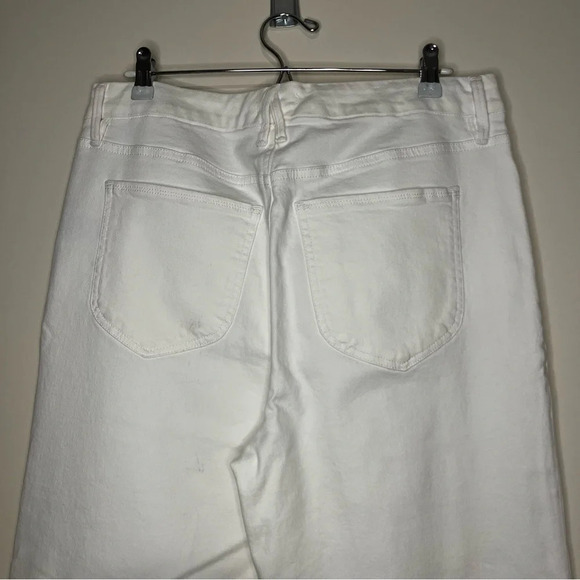 NWOT GOOD AMERICAN Good Waist Wide Leg Palazzo Pant White Jeans - Picture 6 of 16